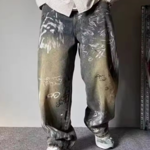 Grafitti Denim Baggy Pants